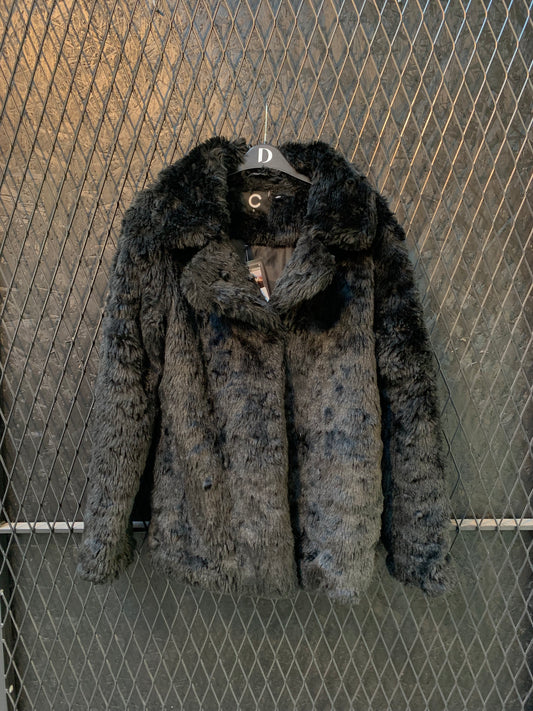 Womens Y2K Fur Jacket