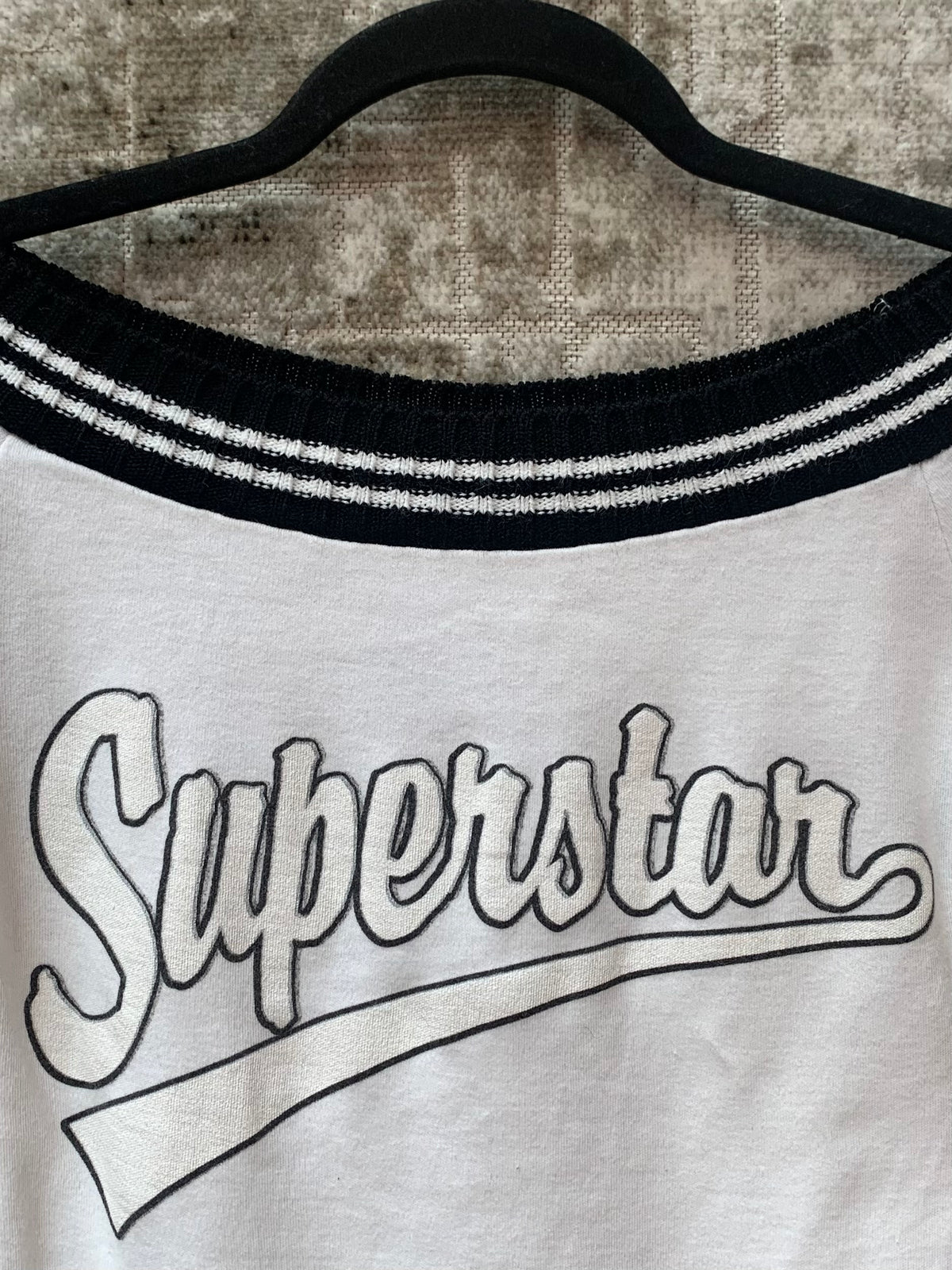 Y2K "Superstar" Off-Shoulder Top