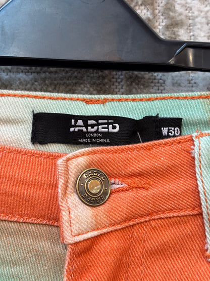 Jaded London Swirl Print Flare Jeans