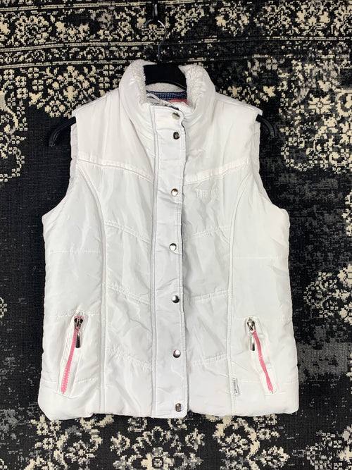 Womens Y2K Vintage White Everlast Puffer Vest