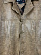 BKE67B Mens Brown Leather Coat