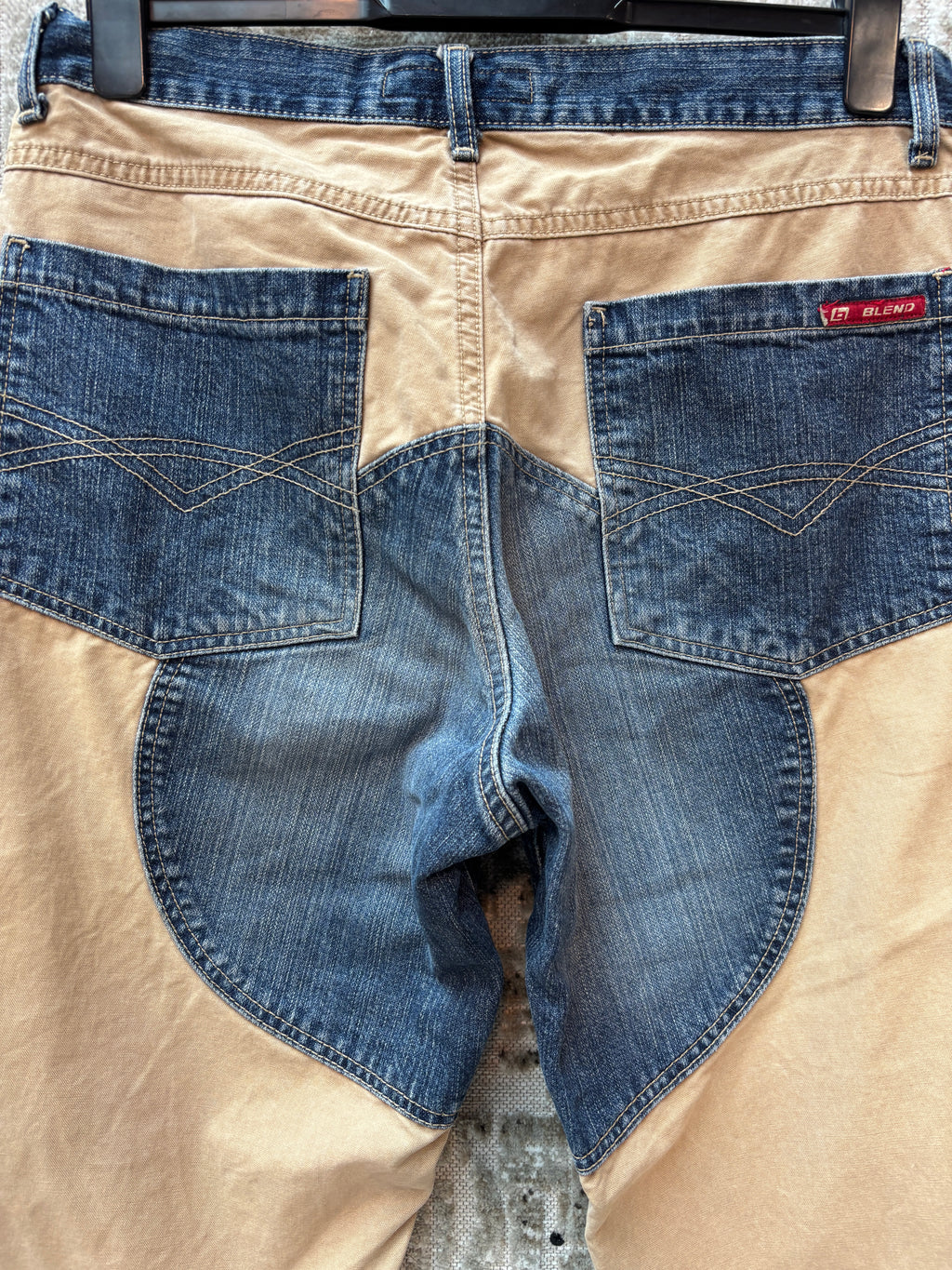 Men's Vintage Blue Beige Blend of America Denim Jorts