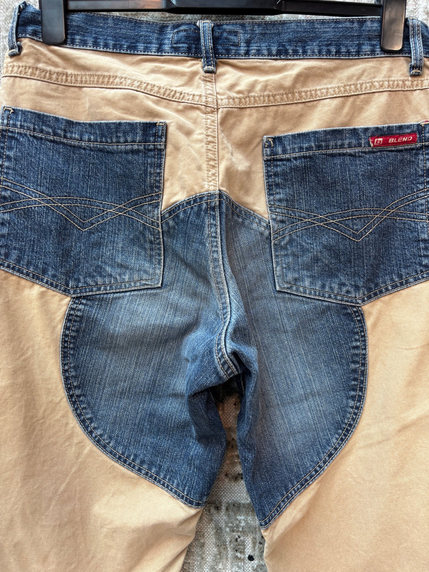 Men's Vintage Blue Beige Blend of America Denim Jorts