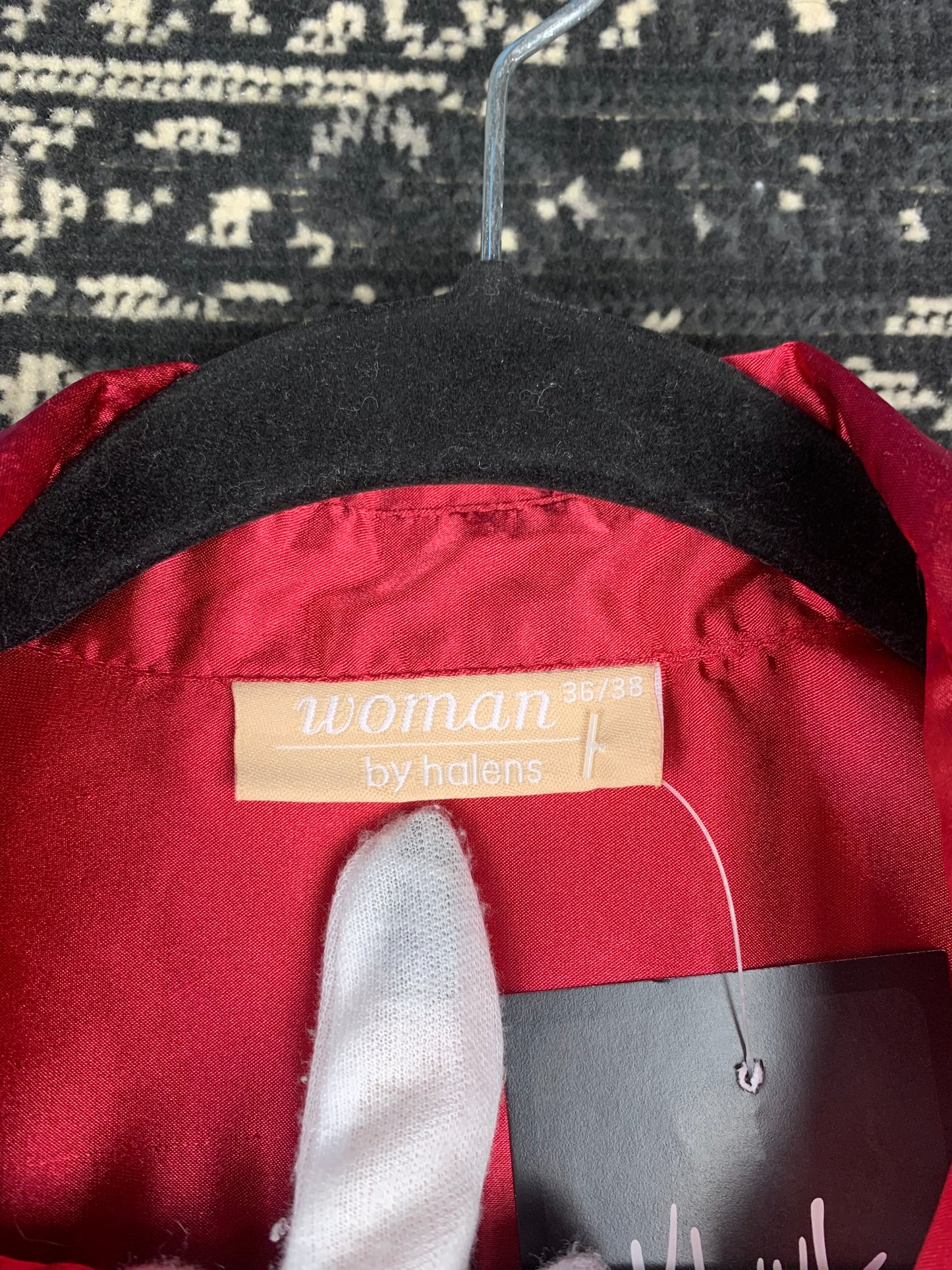 Y2K Women's Pinkish Red Satin Button-Up Shirt