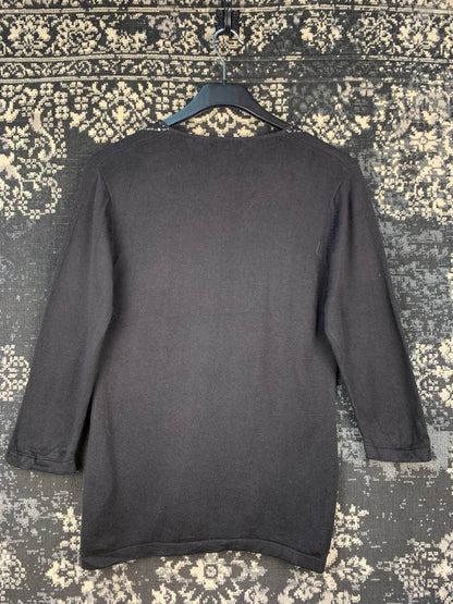 Women's Vintage Black Long Sleeve Shirt