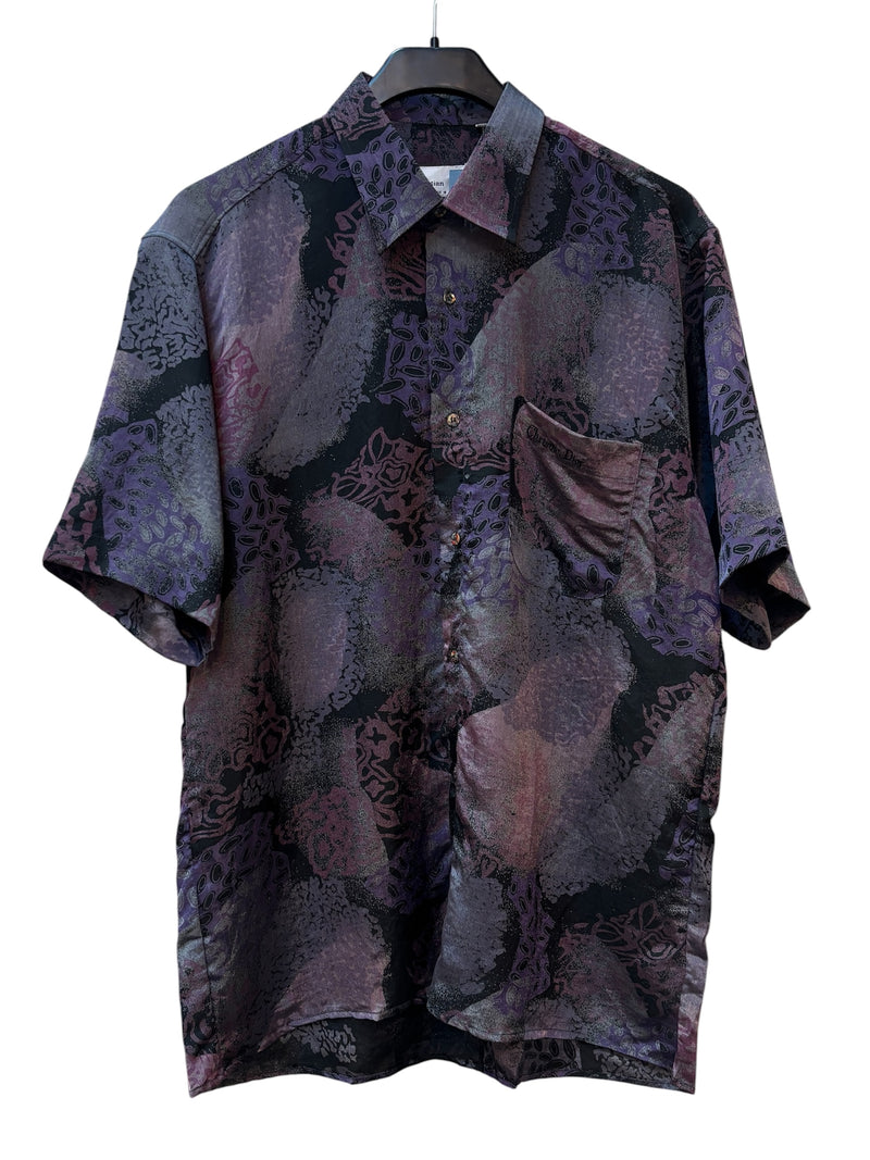 Mens Vintage Christian Dior Silk Button Up Shirt