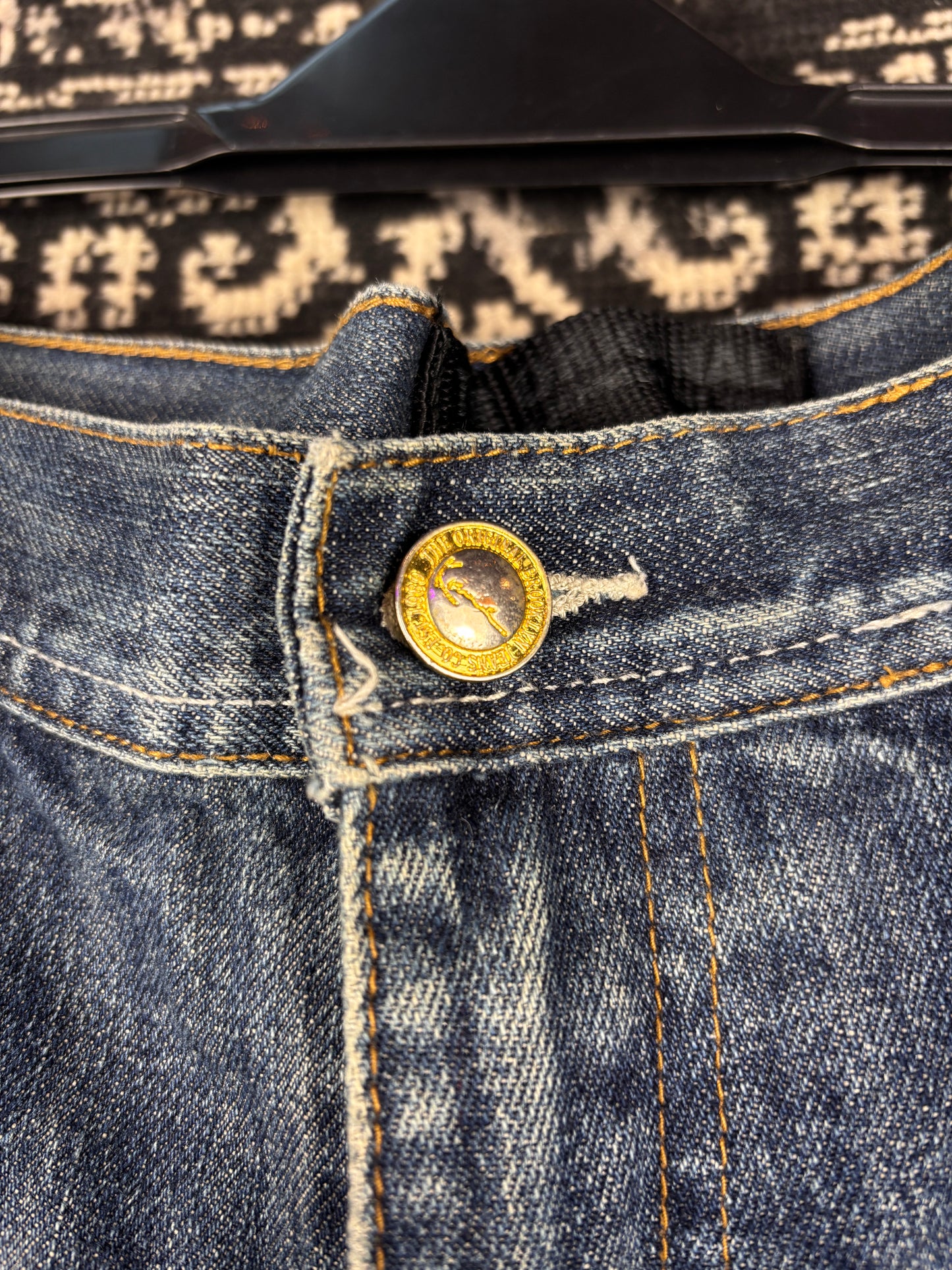 Y2K Vintage Karl Kani Gold Embroidered Jeans