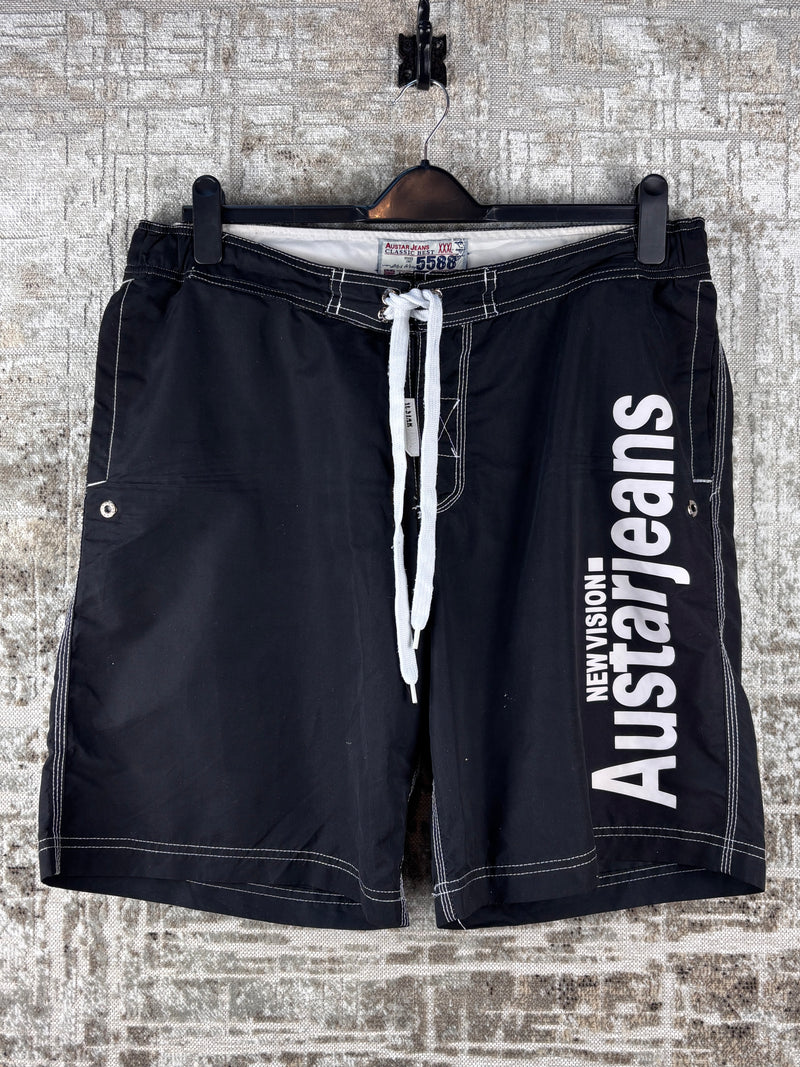Men's Y2K Austar Jeans Black Surf Shorts