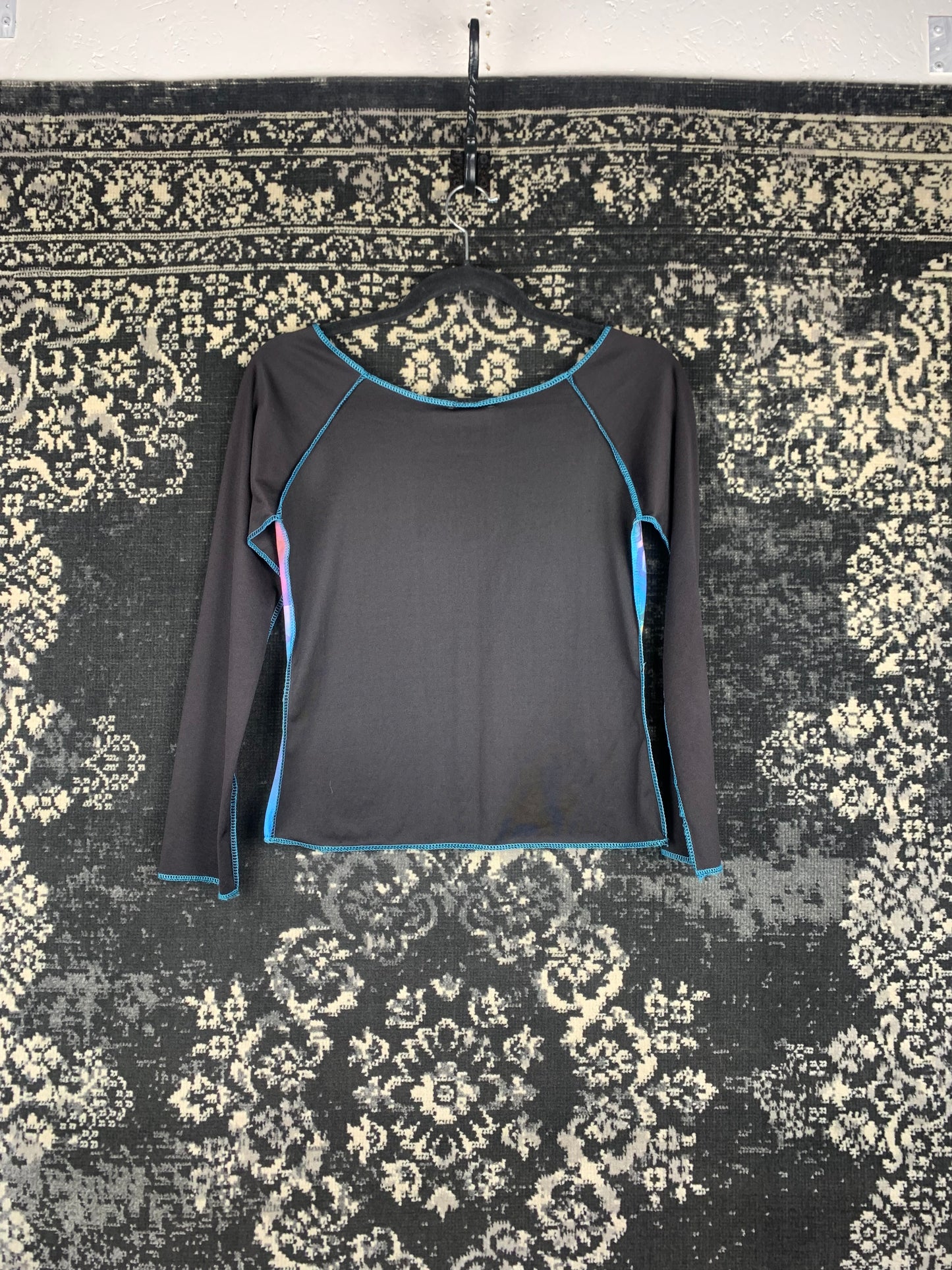 Y2K Women's Printed Front Black Longsleeve Shirt