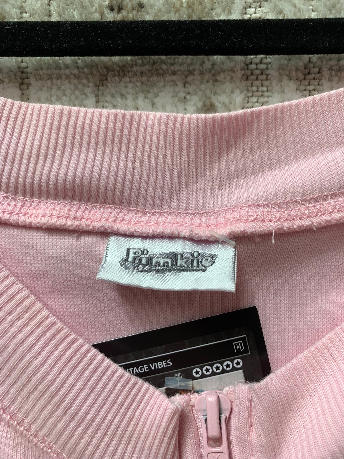 Pimkie Y2K Rhinestone Zip-Up Sweater