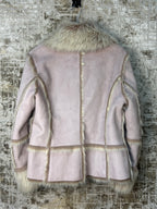 Y2K Faux Fur Trim Suede Jacket