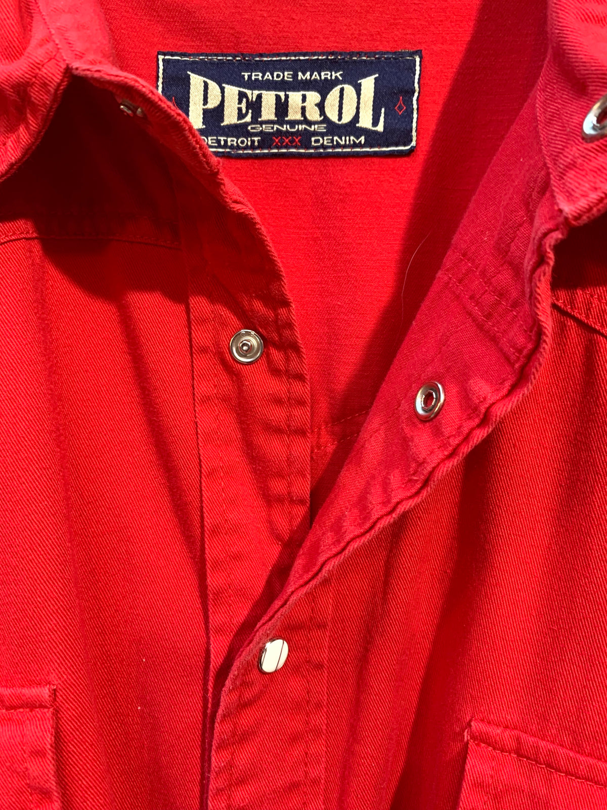 Petrol Denim Western Snap Shirt