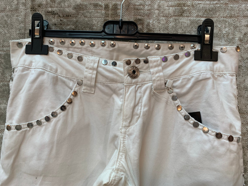 Replay Y2K Studded White Trousers