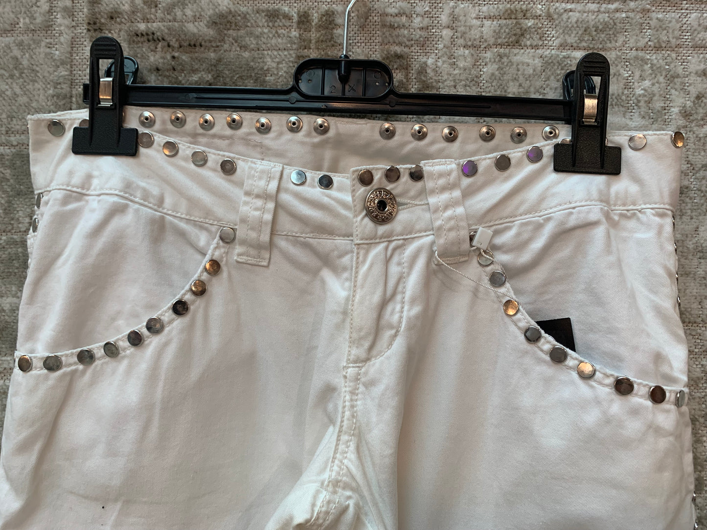Replay Y2K Studded White Trousers