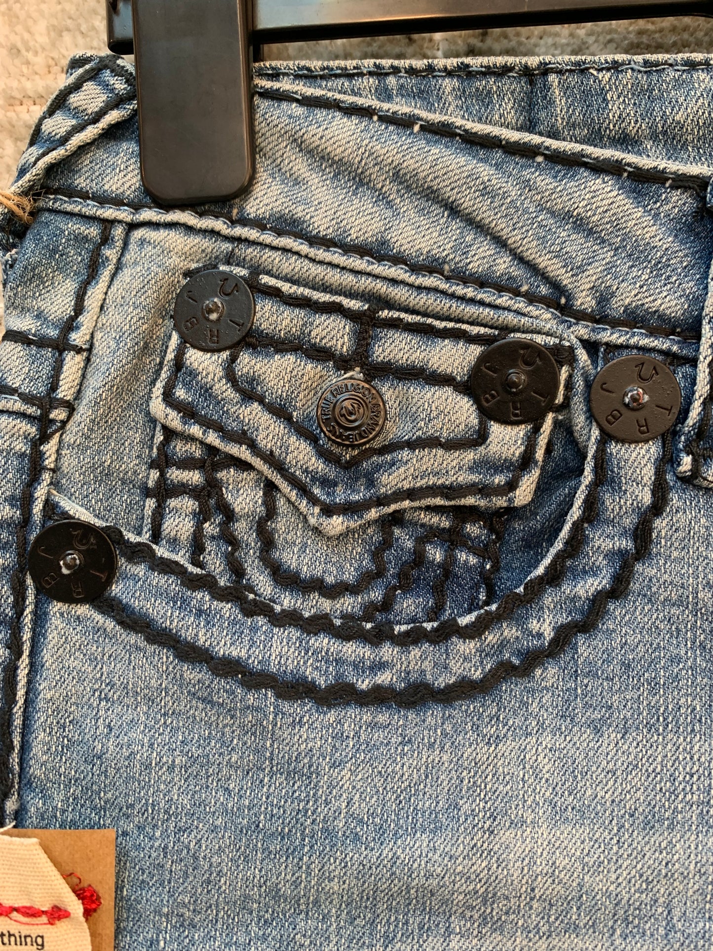True Religion Light Wash Straight Jeans