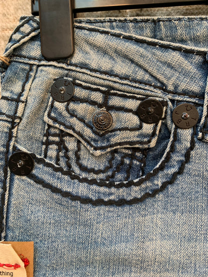 True Religion Light Wash Straight Jeans