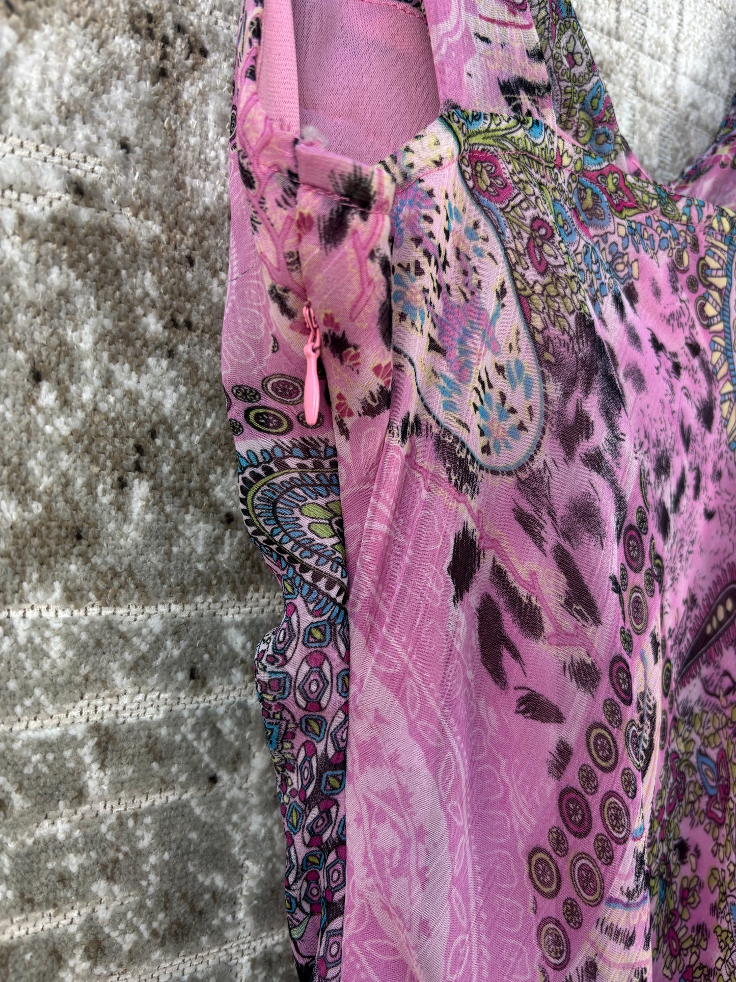Women's Y2K Pastel Toned Beaded Viscose Dress