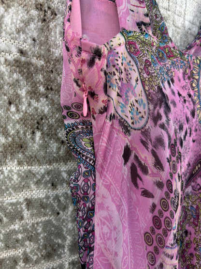 Women's Y2K Pastel Toned Beaded Viscose Dress