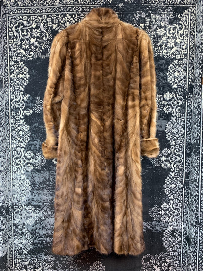 Vintage Womens Golden Brown Fur Coat