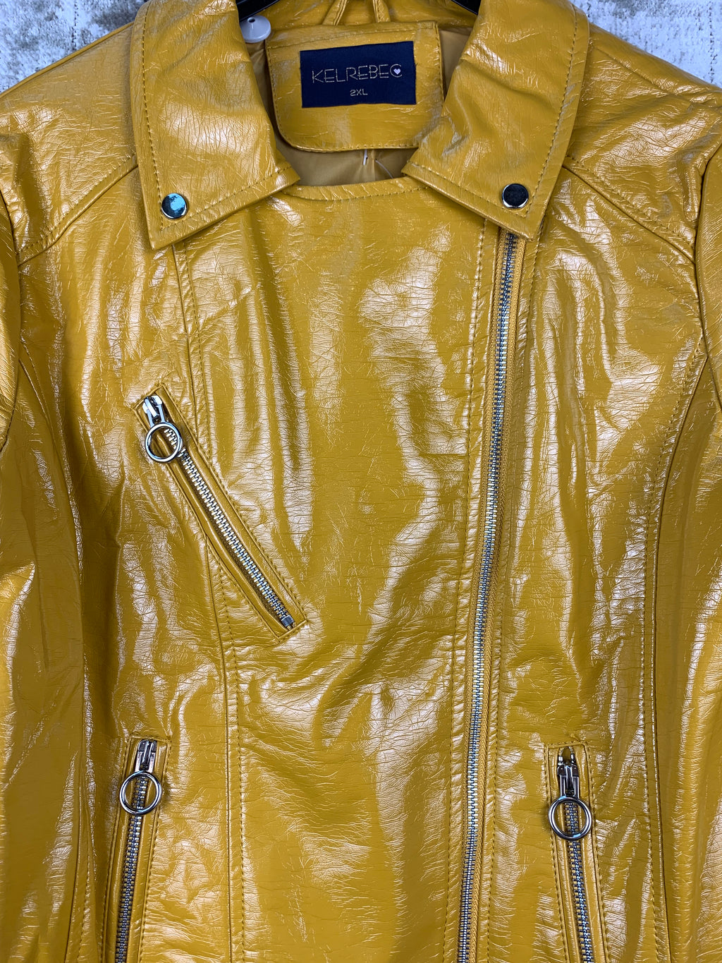 Womens Kelrebec Mustard Biker Jacket