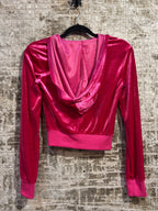 Y2K Metallic Velvet Zip Hoodie