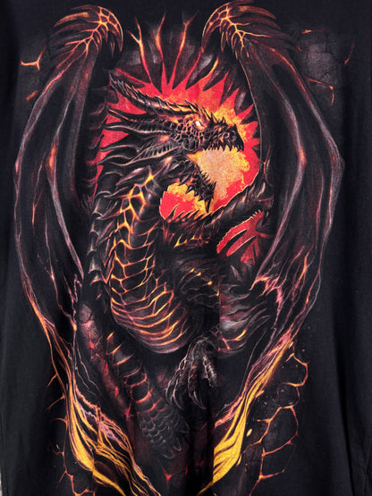 Mens Y2K Spiral Dragon T-Shirt