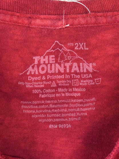 Mens Y2K The Mountain Flame Skull Graphic T Shirt