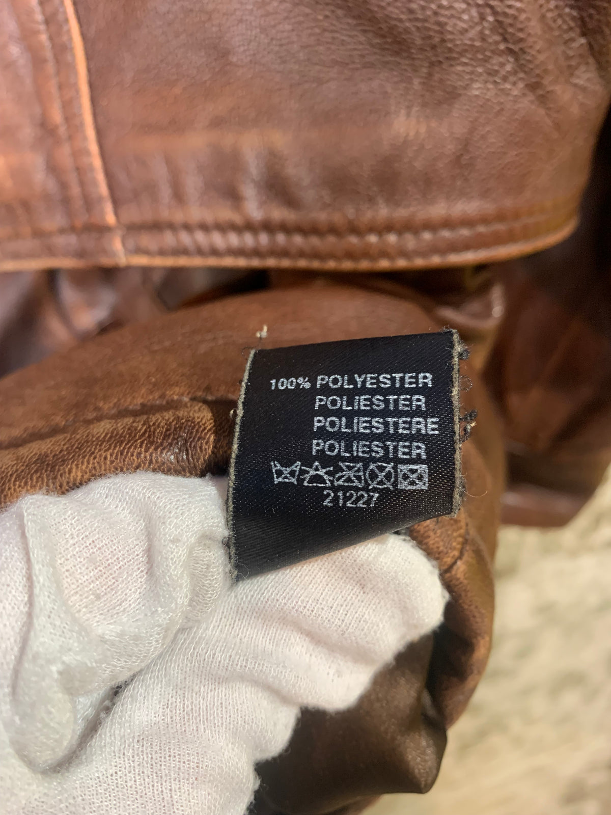 New Fast Brown Leather Coat