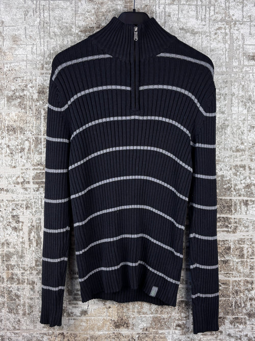 Men's Vintage Y2K Northbook Sports Black Ribbed Sweater