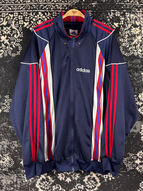 Men's Vintage Dark Blue Multicolor Adidas Originals Track Jacket