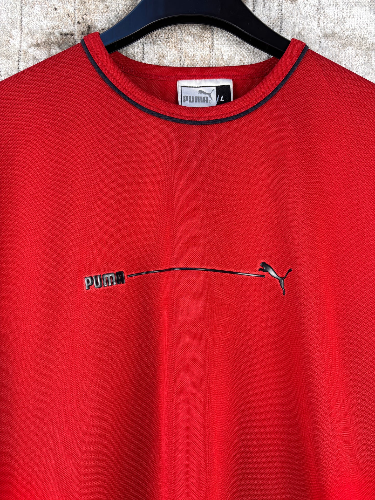 Mens Vintage Puma Red Sleeveless Jersey