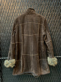 Vintage Women's Dark Brown Lamb Skin Winter Coat
