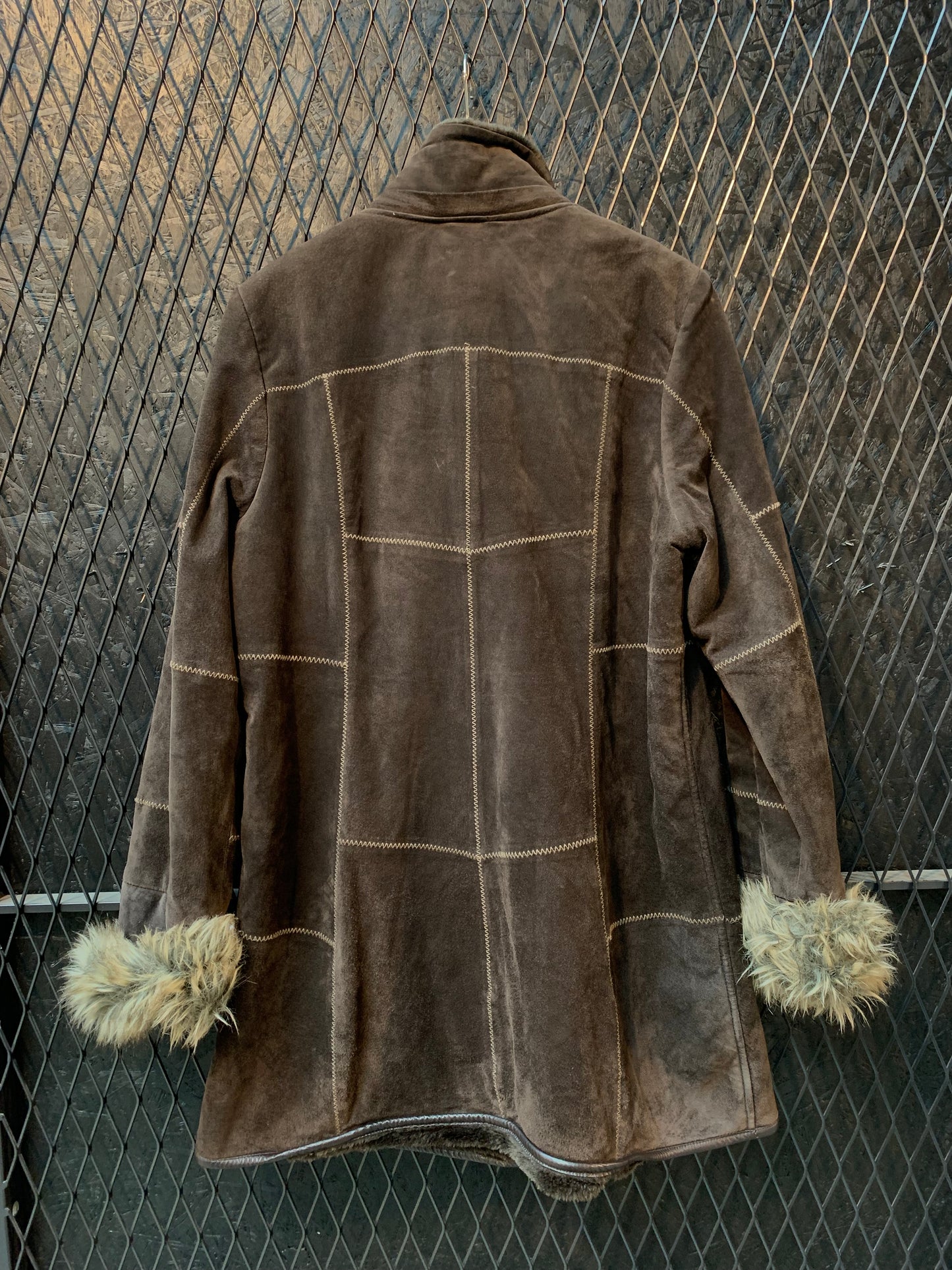 Vintage Women's Dark Brown Lamb Skin Winter Coat