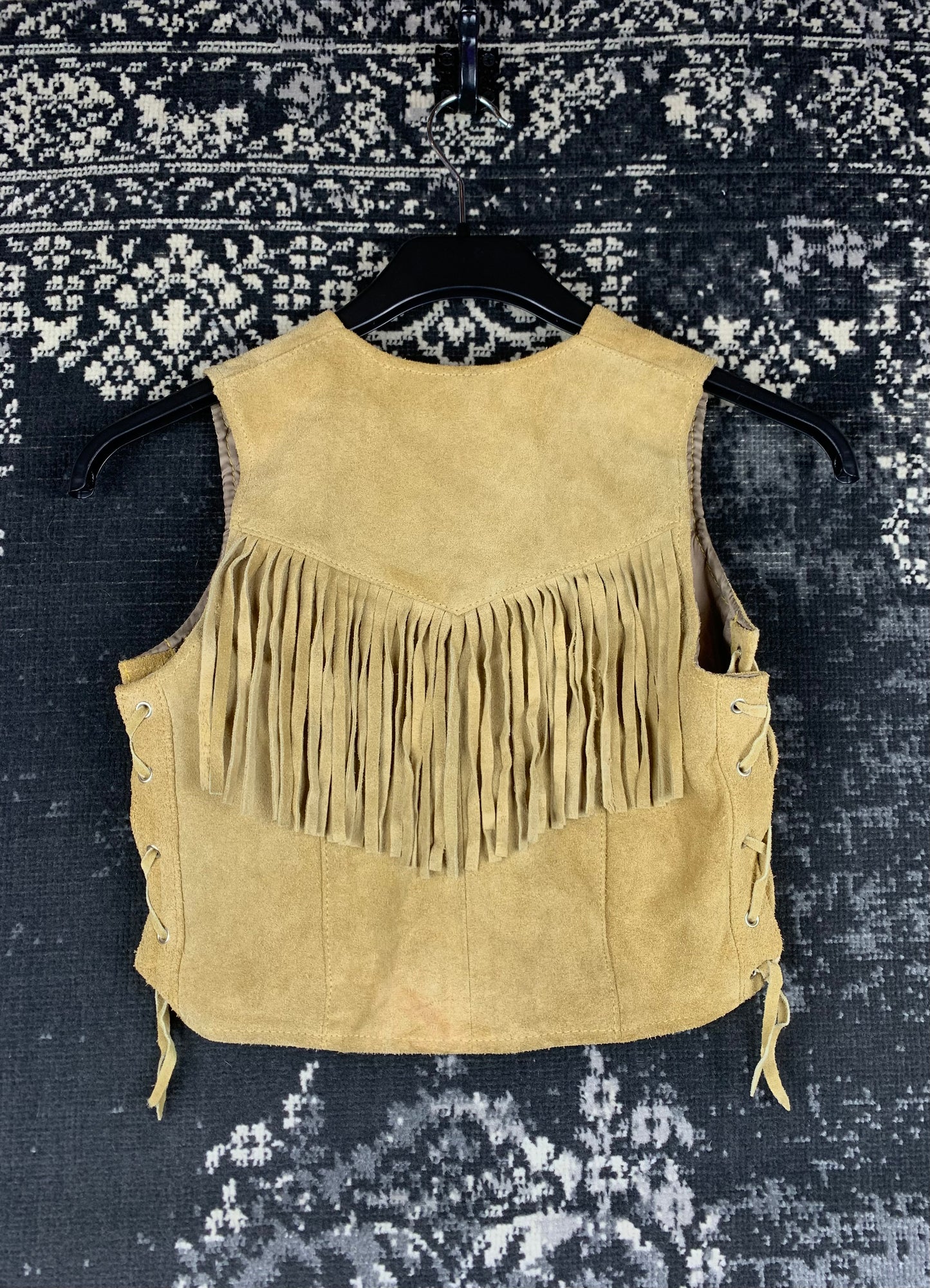 Women's Western Fringe Suede Leather Vest