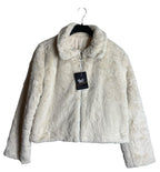 Faux Fur Zip-Up Cropped Jacket