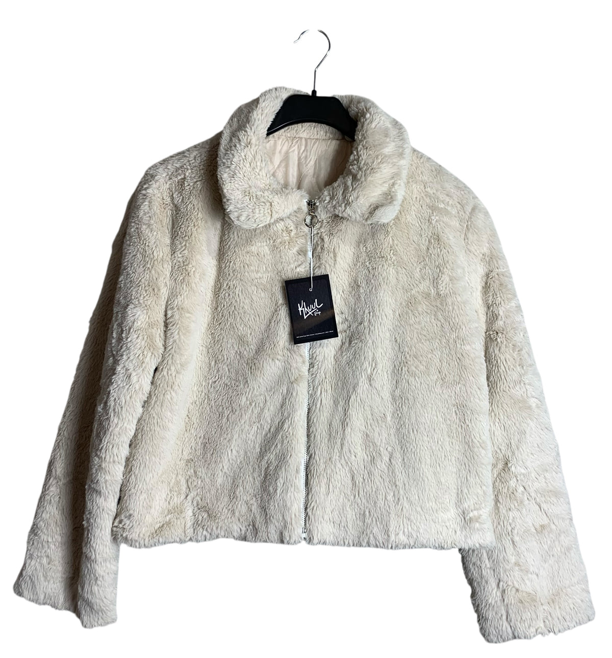 Faux Fur Zip-Up Cropped Jacket