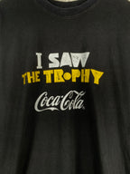 Mens Vintage Coca Cola I Saw The Trophy Graphic Black T Shirt