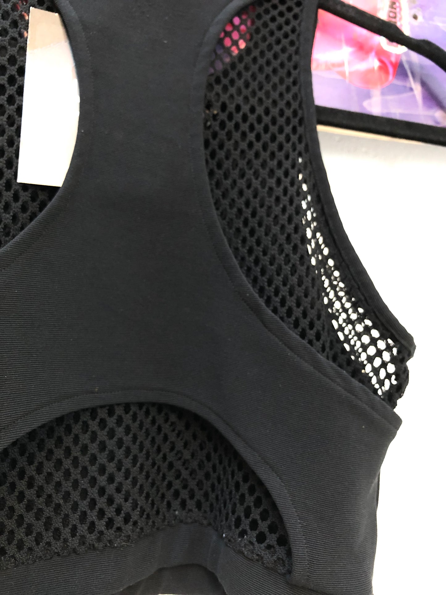 Black Mesh Sports Bra Tank Top