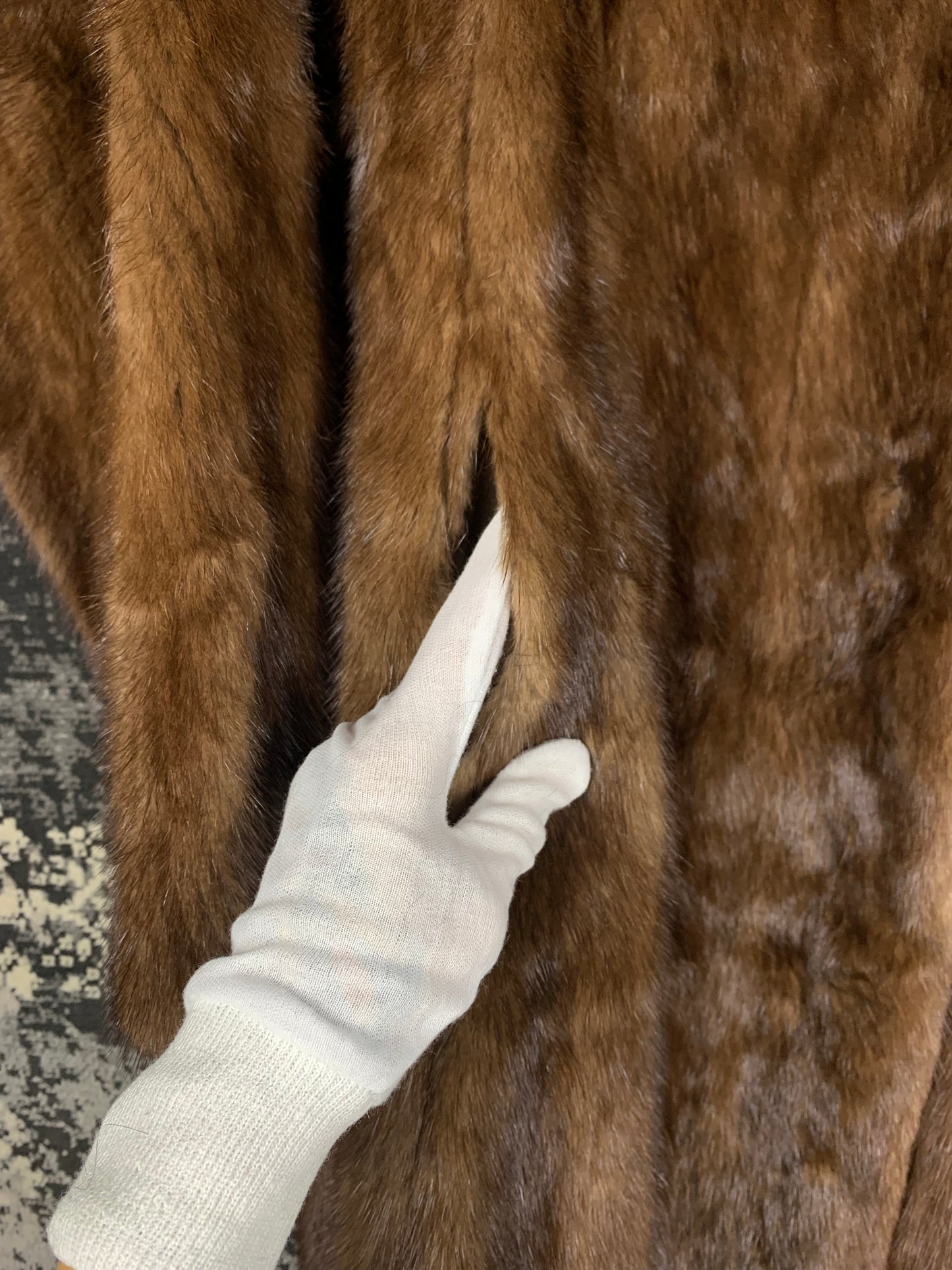 Womens Vintage Long Brown Mink Fur Coat