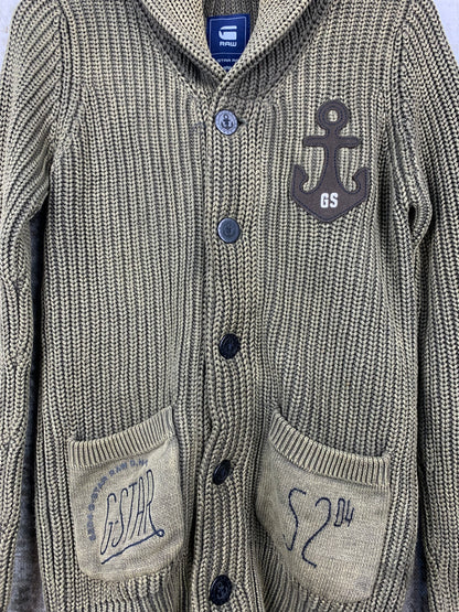 Men's G-Star Raw Green Knit Cardigan