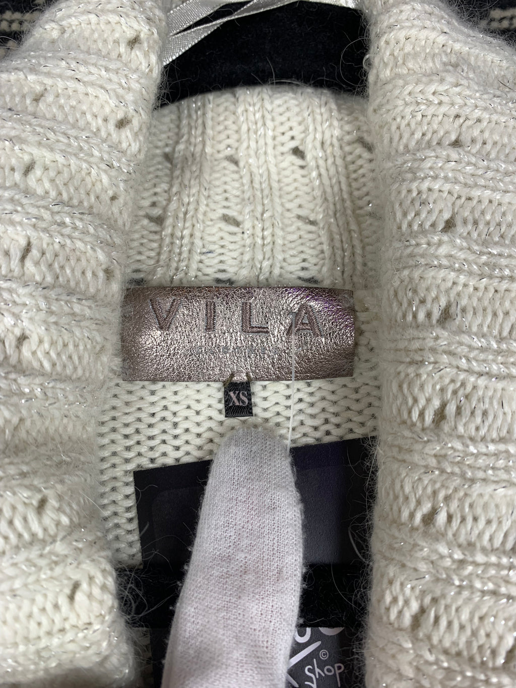Women's Y2K Vila White Knit Cardigan