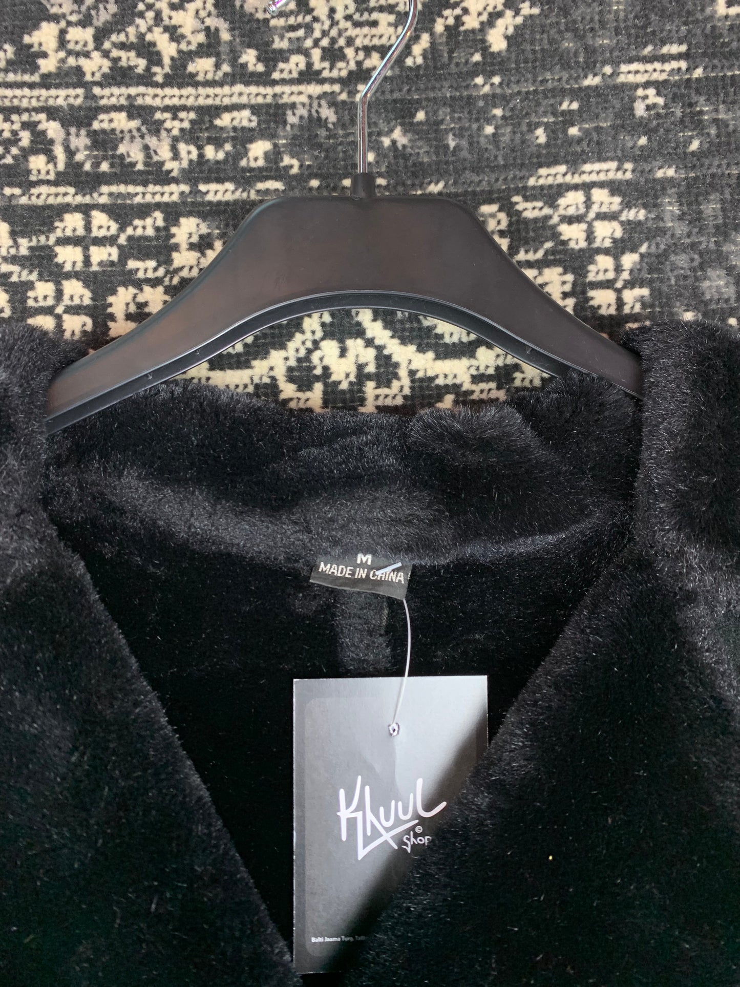 Y2K Women's Black Faux Suede Winter Jacket