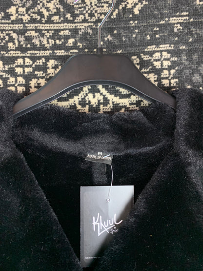 Y2K Women's Black Faux Suede Winter Jacket