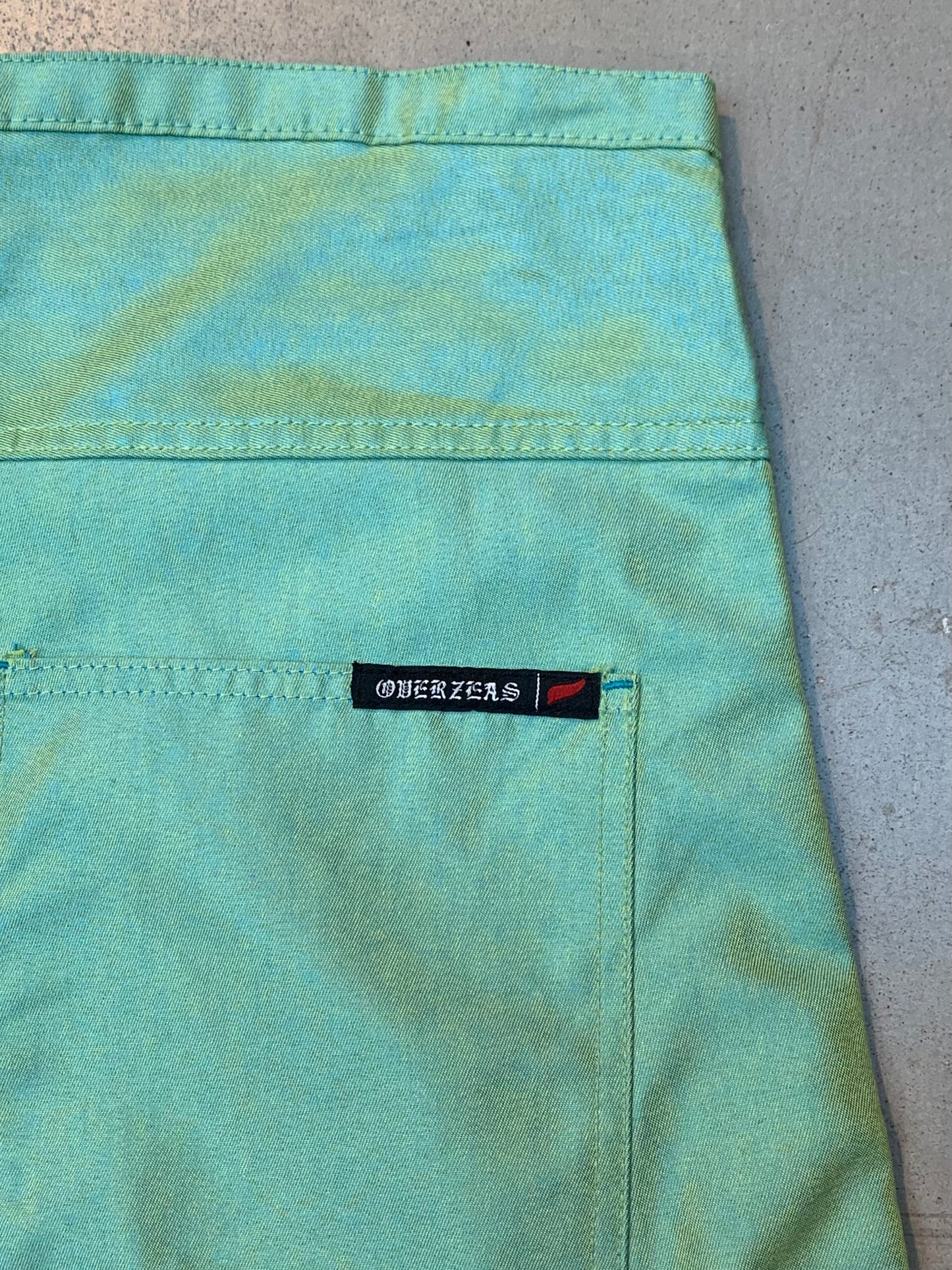 Men's Green Shimmery Wide Leg Trousers