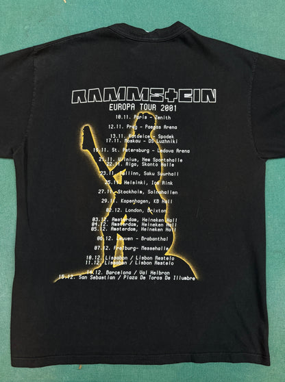Vintage 2001 Rammstein Europa Tour Band T-Shirt