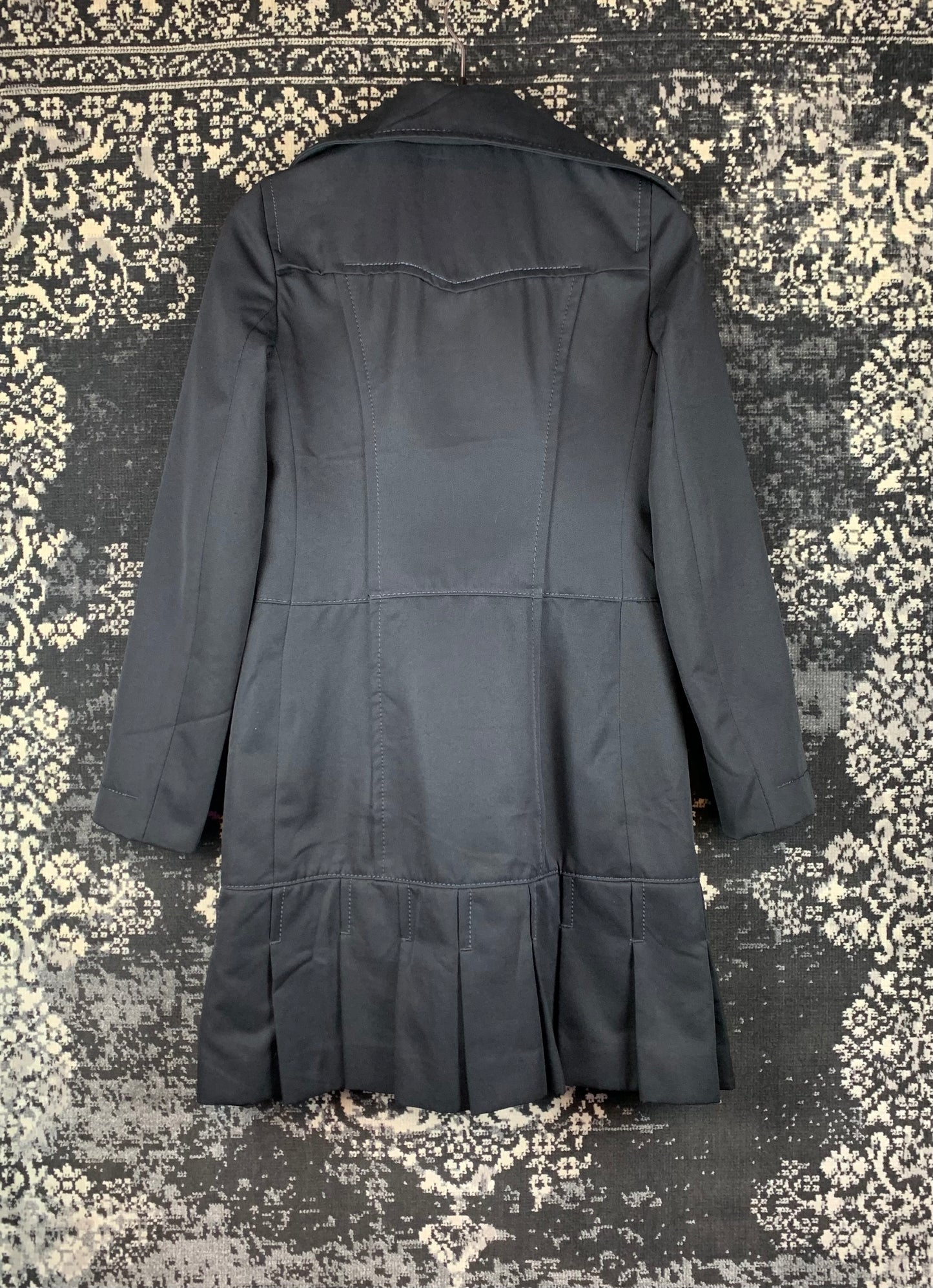 Womens Vintage Miss Sixty Black Trench Coat