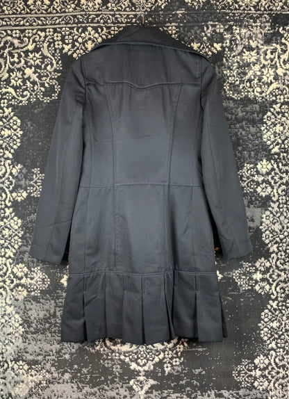 Womens Vintage Miss Sixty Black Trench Coat
