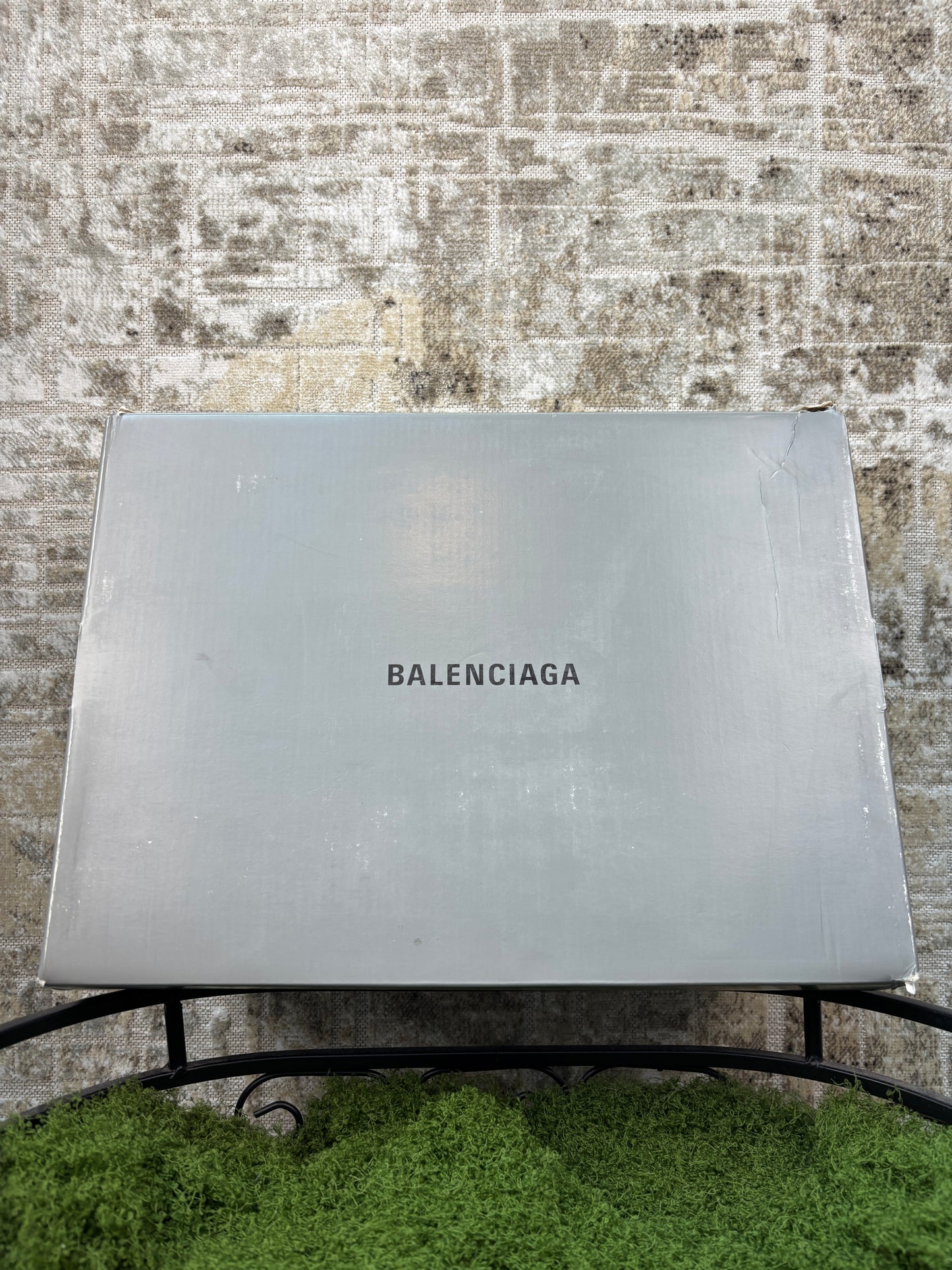 Balenciaga Metallic Silver Low Top Sneakers
