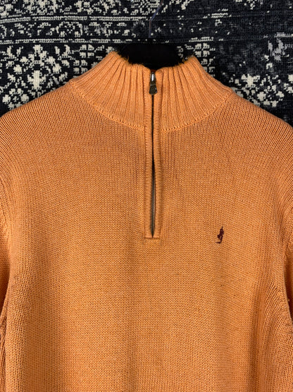 Men's Vintage Orange Marlboro Classics Half Zip Sweater