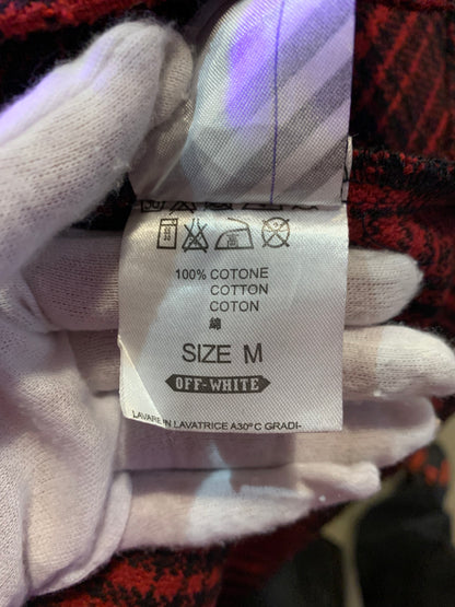 Off-White Vintage Red Plaid Button Up Shirt